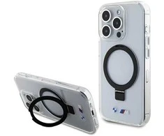 BMW BMHMP15LURST Apple iPhone 15 Pro 6.1" skaidrus dėklas hardcase Ring Stand M Collection MagSafe