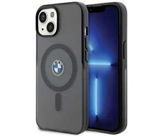 Dėklas BMW BMHMP15MDSLK Apple iPhone 15 Plus 14 Plus 6.7″ juodos spalvos kietas dėklas IML Signature MagSafe
