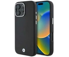 BMW BMHMP16L23PUFWK Apple iPhone 16 Pro 6.3" dėklas telefonui juodos spalvos Sign Full Wrapped Metal MagSafe