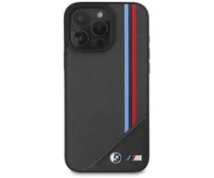 BMW BMHMP16S23PUTRK Apple iPhone 16 6.1" dėklas telefonui juodos spalvos hardcase M Meshed Tricolor Stripes MagSafe