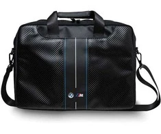 Nešiojamo kompiuterio krepšys 15" BMW Carbon Mėlyna Stripes (BMCB15COMSCAKL) juodos spalvos