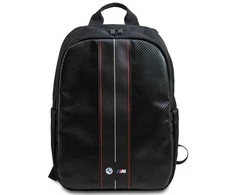 Kuprinė nešiojamam kompiuteriui 15" BMW Carbon Raudona Stripes (BMBP15COMSCAKR) juodos spalvos