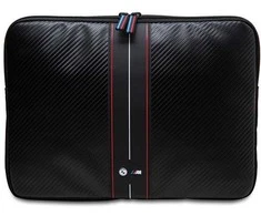 Nešiojamo kompiuterio krepšys 14" BMW Sleeve Carbon Raudona Stripes (BMCS14COMSCAKR) juodos spalvos