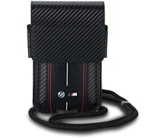 Krepšys BMW Wallet Krepšys Carbon Raudona Stripes (BMPSP15XMSCAKR) dėklas telefonui juodos spalvos