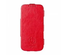 Dėklas Bugatti UltraThin Book i9195 S4 mini raudona 08332