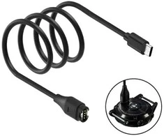 USB-C laidas „MajesticLine“, skirtas „Garmin“ laikrodžių įkrovimui, 1 m, juodas