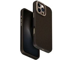 Uniq Keva Max Magclick įkrovimo kameros stovo dėklas, skirtas iPhone 16 Pro Max - rudas