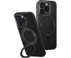 Uniq Swivix 360 besisukantis stovo dėklas, skirtas iPhone 16 Pro – Juodas