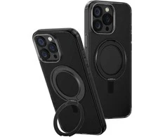 Uniq Swivix 360 besisukantis stovo dėklas, skirtas iPhone 16 Pro Max - Juodas