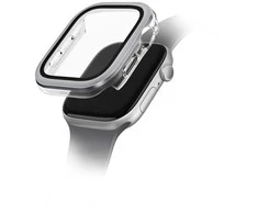 Dėklas UNIQ Voute skirtas Apple Watch Series 10 46mm apsauginis stiklas sidabro spalvos