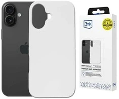 Dėklas 3MK Hardy MagSilicone skirtas Apple iPhone 16 baltos spalvos