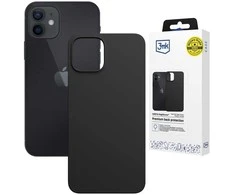 Dėklas 3MK Hardy MagSilicone skirtas Apple iPhone 12 juodos spalvos