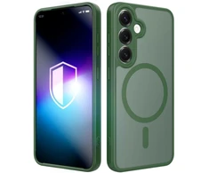 Dėklas 3MK Misty MagCase do Samsung Galaxy S25 žalia