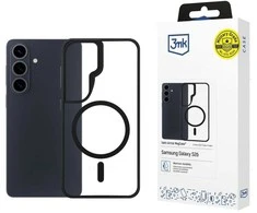 Dėklas 3mk Satin Armor MagCase, skirtas Samsung Galaxy S26 - permatomas Juodas