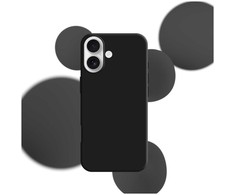 Dėklas 3MK Silicone dėklas skirtas Apple iPhone 17 juodos spalvos
