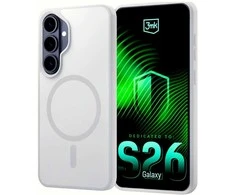 Dėklas 3MK Smoke MagCase do Samsung Galaxy S26+ balta