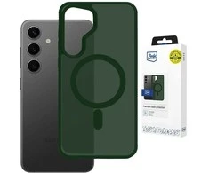 Dėklas 3mk Smoke MagCase for Samsung Galaxy S25 - Žalias-Translucent