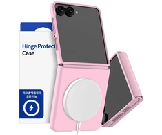 „Araree Aero Flex M MagSafe Qi2“ dėklas, skirtas „Samsung Galaxy Z Flip8“, rožinis