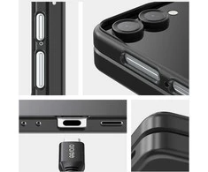 Dėklas Araree Aero Flex R East-Grip Ring do Samsung Galaxy Z Flip7 tamsiai mėlyna