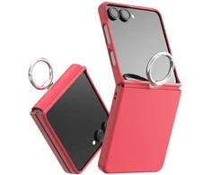 Dėklas Araree Aero Flex R East-Grip Ring do Samsung Galaxy Z Flip7 rožinė