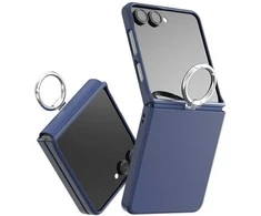 Dėklas Araree Aero Flex R East-Grip Ring do Samsung Galaxy Z Flip7 tamsiai mėlyna
