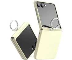 Dėklas Araree Aero Flex R East-Grip Ring do Samsung Galaxy Z Flip7 kreminė