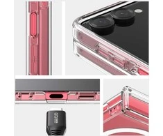 Dėklas Araree Duple 360 M MagSafe Qi2 do Samsung Galaxy Z Flip7 permatomas