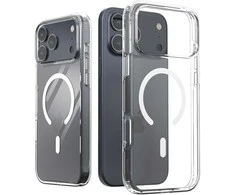„Araree Duple M MagSafe“ vandeniui atsparus dėklas, skirtas „iPhone 17 Pro Max“, skaidrus