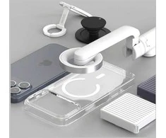 „Araree Duple M MagSafe“ vandeniui atsparus dėklas, skirtas „iPhone 17 Pro Max“, skaidrus