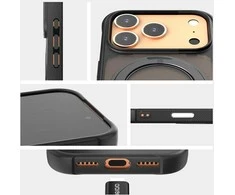 Dėklas Araree Duple M Stand MagSafe do iPhone 17 Pro Max juoda