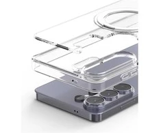 „Araree Dual M Stand MagSafe“ dėklas, skirtas „Samsung Galaxy S26 Ultra“, permatomas