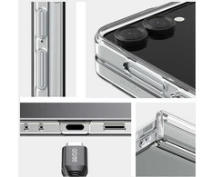 Dėklas Araree Nukin 360 do Samsung Galaxy Z Flip7 permatomas