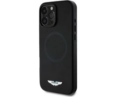 Dėklas Aston Martin HC FW Logo Apple iPhone 16 Pro Max MagSafe juodos spalvos