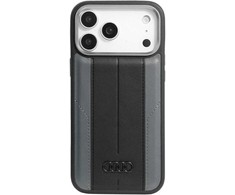 Dėklas Audi A6 Synthetic Leather MagSafe skirtas Apple iPhone 17 Pro Max juodos spalvos