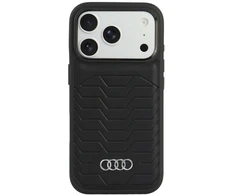Dėklas Audi GT Synthetic Leather MagSafe do iPhone 18 Pro / 17 Pro juoda