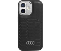 Dėklas Audi GT Synthetic Leather MagSafe skirtas Apple iPhone 17 juodos spalvos
