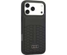 Dėklas Audi Odinis dėklas MagSafe do iPhone 18 Pro Max / 17 Pro Max juoda