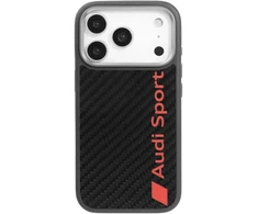 Dėklas Audi R8 Carbon Fiber MagSafe skirtas Apple iPhone 17 Pro juodos spalvos