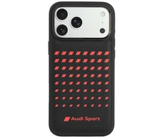 Dėklas Audi Sport Synthetic Leather MagSafe do iPhone 18 Pro Max / 17 Pro Max juoda