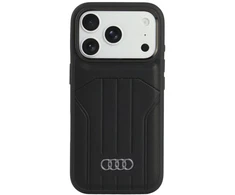 Dėklas Audi Synthetic Odinis dėklas MagSafe do iPhone 18 Pro / 17 Pro juoda