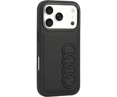 Dėklas Audi TT Synthetic Leather MagSafe do iPhone 18 Pro / 17 Pro juoda