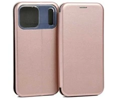 Dėklas Beline Book Magnetic skirtas Apple iPhone 17 Pro Max rožinio aukso spalvos