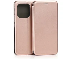 Dėklas Beline Book Magnetic do Realme 16 Pro+ rožinė-auksinė