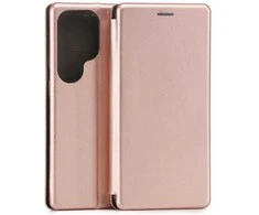 Dėklas Beline Book Magnetic do Samsung Galaxy S26 Ultra rožinė-auksinė