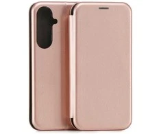 Dėklas Beline Book Magnetic do Samsung Galaxy S26+ rožinė-auksinė
