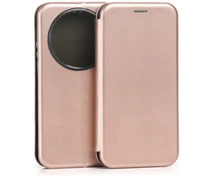 Dėklas Beline Book Magnetic do Xiaomi 17 Ultra rožinė-auksinė