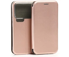 Dėklas Beline Book Magnetic do Xiaomi 17 Pro rožinė-auksinė