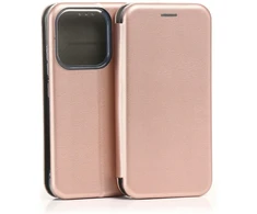 Dėklas Beline Book Magnetic do Xiaomi 17 rožinė-auksinė