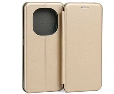 Beline Book Magnetic Xiaomi Redmi Note 14 Pro Plus 5G dėklas telefonui aukso spalvos