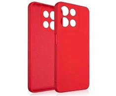 Beline silikoninis Moto G15 dėklas telefonui raudonos spalvos